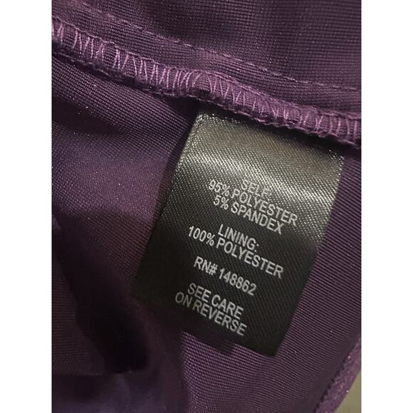 *Flawed Torrid Mini Velvet Cold Shoulder Surplice Dress Purple Size 1X No Tie - Picture 11 of 16